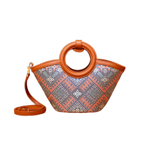 Zhuang Brocade Handicraft Unique Crossbody Basket Bag
