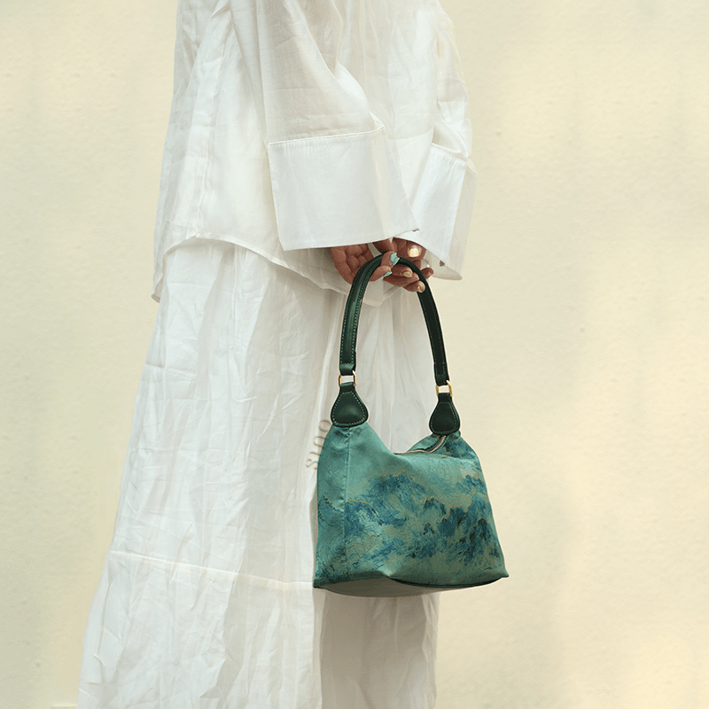 Xiangyunsha Silk Mulberry Silk Vintage Shoulder Bag - Image 3