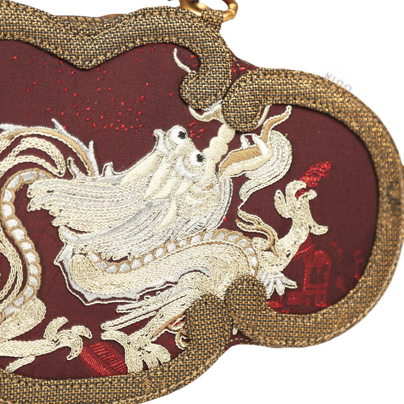 Ultra-Light Ruyi Loong Embroidery Handbag – Recycled Fabric with Hualuo Silk 205g - Image 11