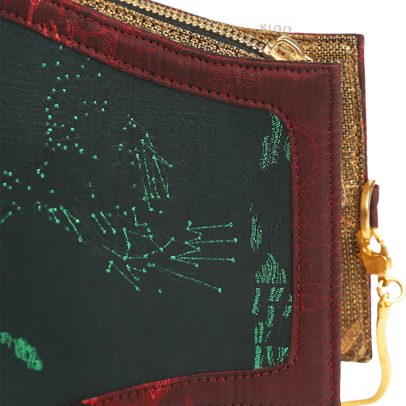 Ultra-Light Water Bottle-Shaped Song Brocade Vintage Style Crossbody Bag 164g - Image 6