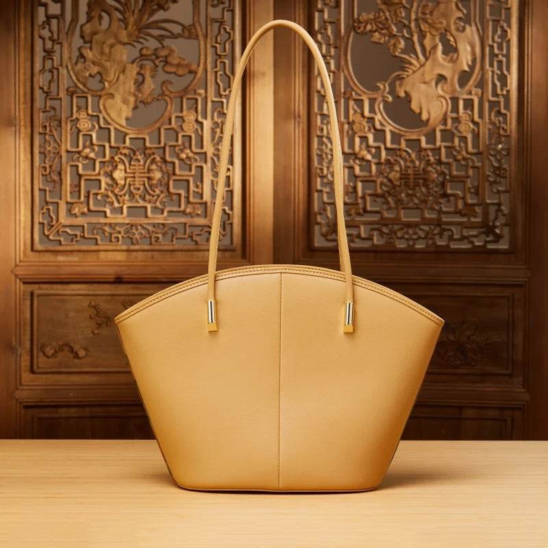 Chinese Painting Mulberry Silk Tote Bag Green Women Handbag - Image 9