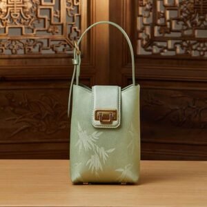 Embossed_Leather_Green_Bamboo_Leaf_Phone_Bag_-_SinoCultural-2468689