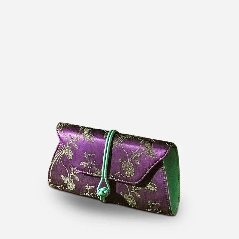 Xiangyunsha Silk Vintage New Chinese-Style Evening Clutch Wallet - Image 21