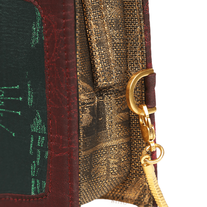 Ultra-Light Water Bottle-Shaped Song Brocade Vintage Style Crossbody Bag 164g - Image 11