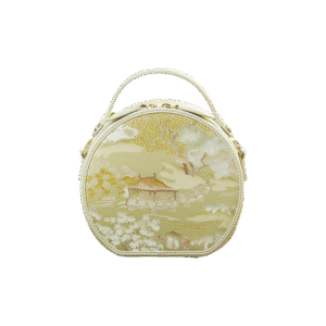 Chinese Painting Mulberry Silk Round Bag Luxury Handbag