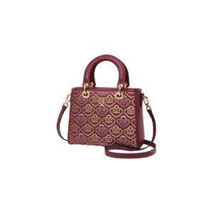 Embroidery Leather Crossbody Bag Auspicious Clouds Handbag