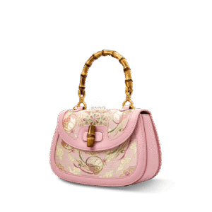 Song-Brocade-Pink-Mulberry-Silk-Handbag-Bamboo-Handle-Side-View