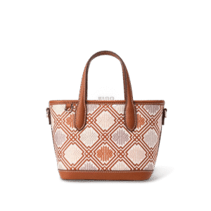 Luxury Zhuang Brocade Leather Zipper Crossbody Bag